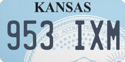 KS license plate 953IXM