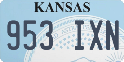 KS license plate 953IXN