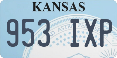 KS license plate 953IXP