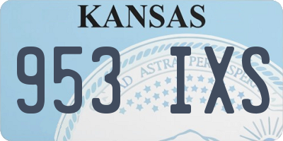 KS license plate 953IXS