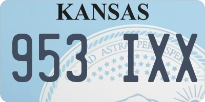 KS license plate 953IXX