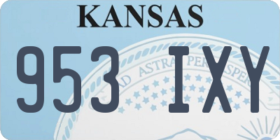 KS license plate 953IXY