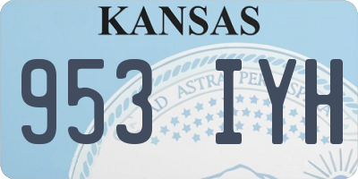 KS license plate 953IYH