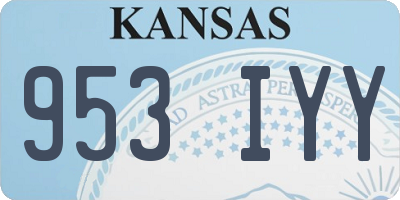 KS license plate 953IYY