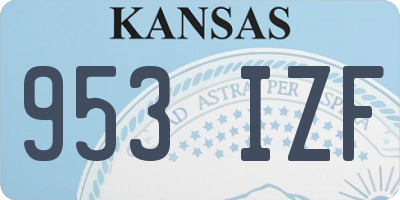 KS license plate 953IZF