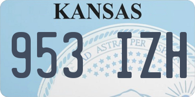 KS license plate 953IZH