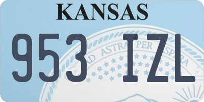 KS license plate 953IZL