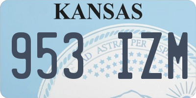 KS license plate 953IZM