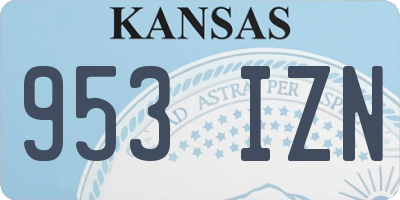 KS license plate 953IZN