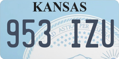 KS license plate 953IZU