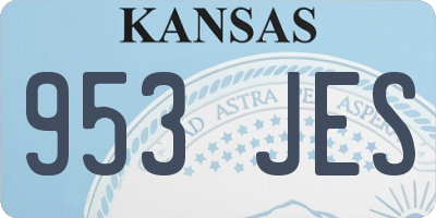 KS license plate 953JES