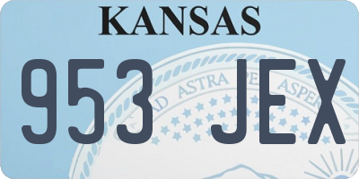 KS license plate 953JEX