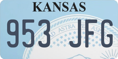 KS license plate 953JFG