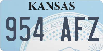 KS license plate 954AFZ
