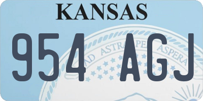 KS license plate 954AGJ