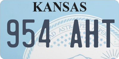 KS license plate 954AHT