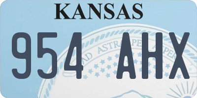 KS license plate 954AHX