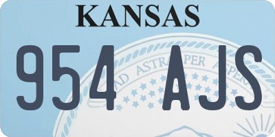 KS license plate 954AJS