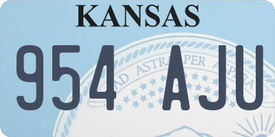 KS license plate 954AJU