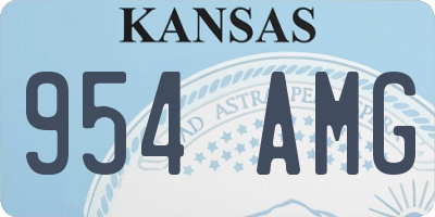KS license plate 954AMG