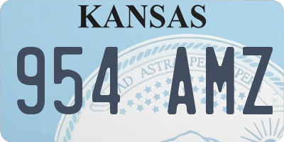 KS license plate 954AMZ