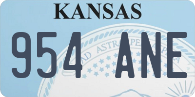 KS license plate 954ANE