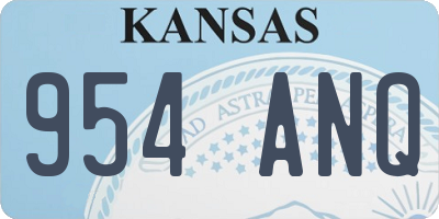 KS license plate 954ANQ