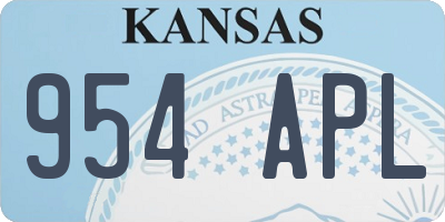KS license plate 954APL