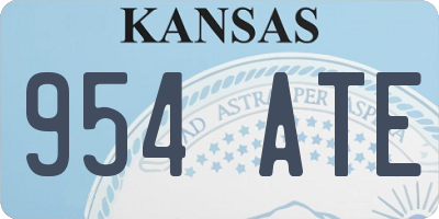 KS license plate 954ATE