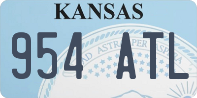 KS license plate 954ATL