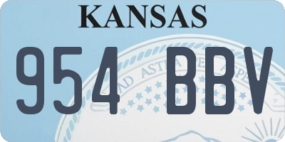KS license plate 954BBV