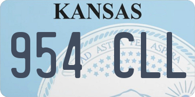 KS license plate 954CLL