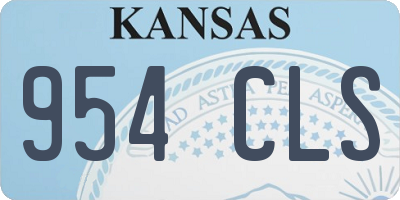 KS license plate 954CLS