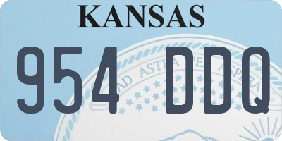 KS license plate 954DDQ