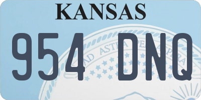 KS license plate 954DNQ