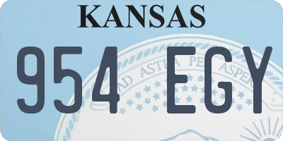 KS license plate 954EGY