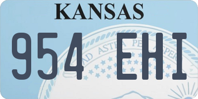 KS license plate 954EHI