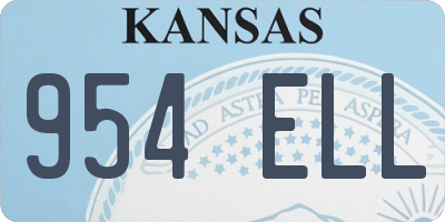KS license plate 954ELL