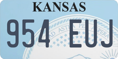 KS license plate 954EUJ