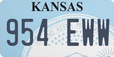 KS license plate 954EWW