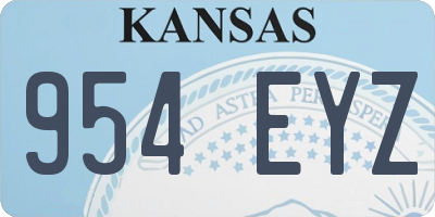 KS license plate 954EYZ