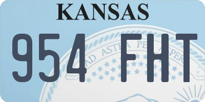 KS license plate 954FHT