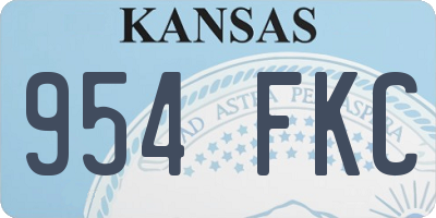 KS license plate 954FKC