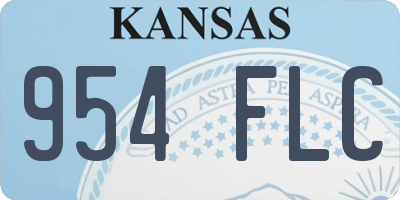KS license plate 954FLC