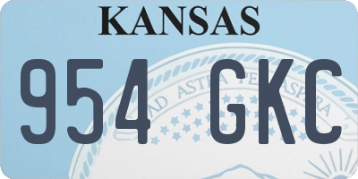 KS license plate 954GKC
