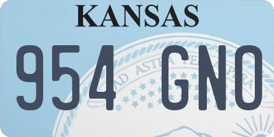 KS license plate 954GNO