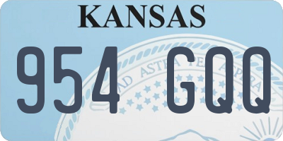 KS license plate 954GQQ