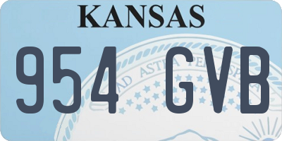 KS license plate 954GVB