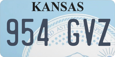 KS license plate 954GVZ