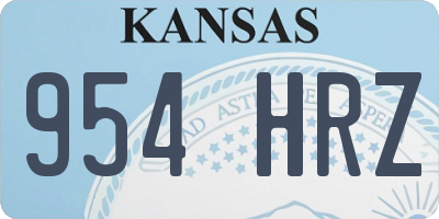 KS license plate 954HRZ
